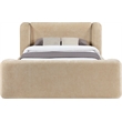 Meridian Furniture Modena Beige Chenille Fabric Upholstered Full Bed