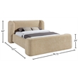Meridian Furniture Modena Beige Chenille Fabric Upholstered King Bed