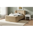 Meridian Furniture Modena Beige Chenille Fabric Upholstered Twin Bed