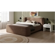 Meridian Furniture Modena Brown Chenille Fabric Upholstered Full Bed