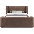 Meridian Furniture Modena Brown Chenille Fabric Upholstered Full Bed