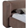 Meridian Furniture Modena Brown Chenille Fabric Upholstered Full Bed