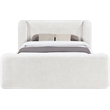 Meridian Furniture Modena Cream Chenille Fabric Upholstered Full Bed