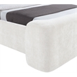 Meridian Furniture Modena Cream Chenille Fabric Upholstered Full Bed
