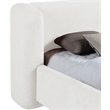 Meridian Furniture Modena Cream Chenille Fabric Upholstered Full Bed