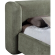 Meridian Furniture Modena Green Chenille Fabric Upholstered Full Bed