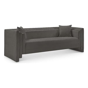 Meridian Furniture Everett Grey Chenille Fabric Upholstered Sofa