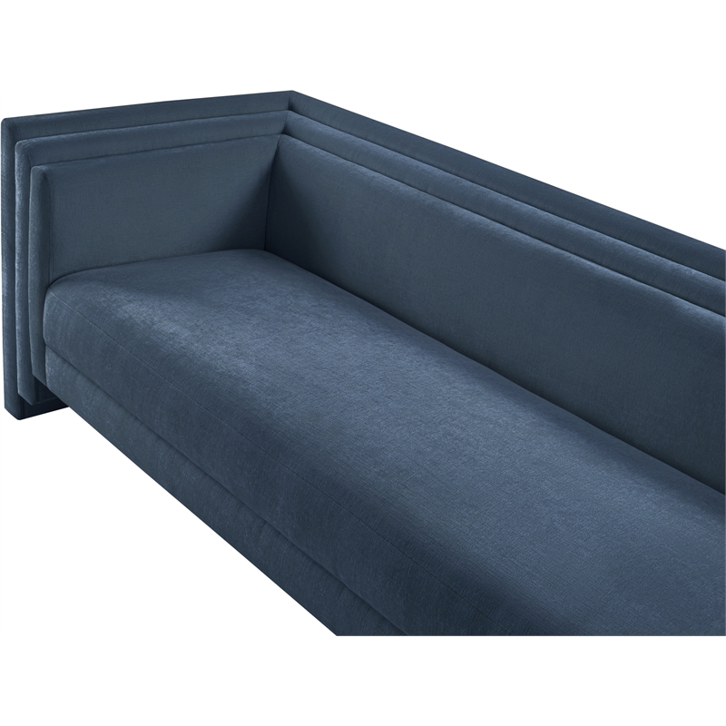 Meridian Furniture Everett Light Blue Chenille Fabric Upholstered Sofa