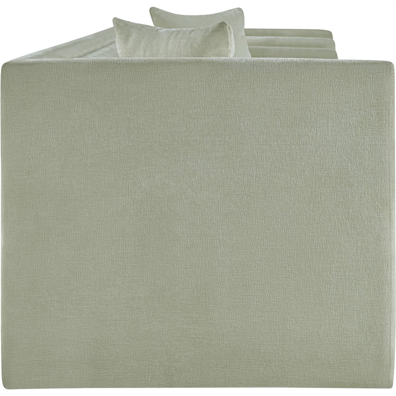 Meridian Furniture Everett Mint Chenille Fabric Upholstered Sofa