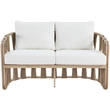 Meridian Furniture San Pietro Cream Olefin Upholstered Outdoor Patio Loveseat