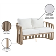 Meridian Furniture San Pietro Cream Olefin Upholstered Outdoor Patio Loveseat