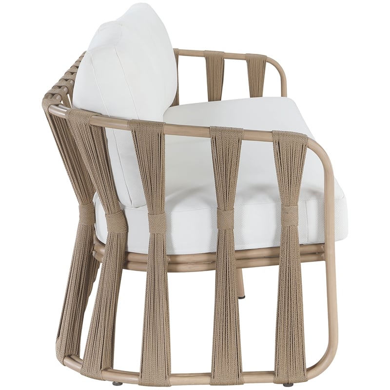 Meridian Furniture San Pietro Cream Olefin Upholstered Outdoor Patio Sofa