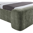 Meridian Furniture Modena Green Chenille Fabric Upholstered Queen Bed