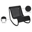 Meridian Furniture Antigua Black Wicker And Steel Outdoor Patio Rocker