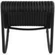 Meridian Furniture Antigua Black Wicker And Steel Outdoor Patio Rocker