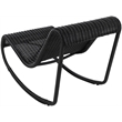 Meridian Furniture Antigua Black Wicker And Steel Outdoor Patio Rocker