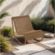 Meridian Furniture Antigua Natural Wicker And Steel Outdoor Patio Rocker