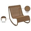 Meridian Furniture Antigua Natural Wicker And Steel Outdoor Patio Rocker