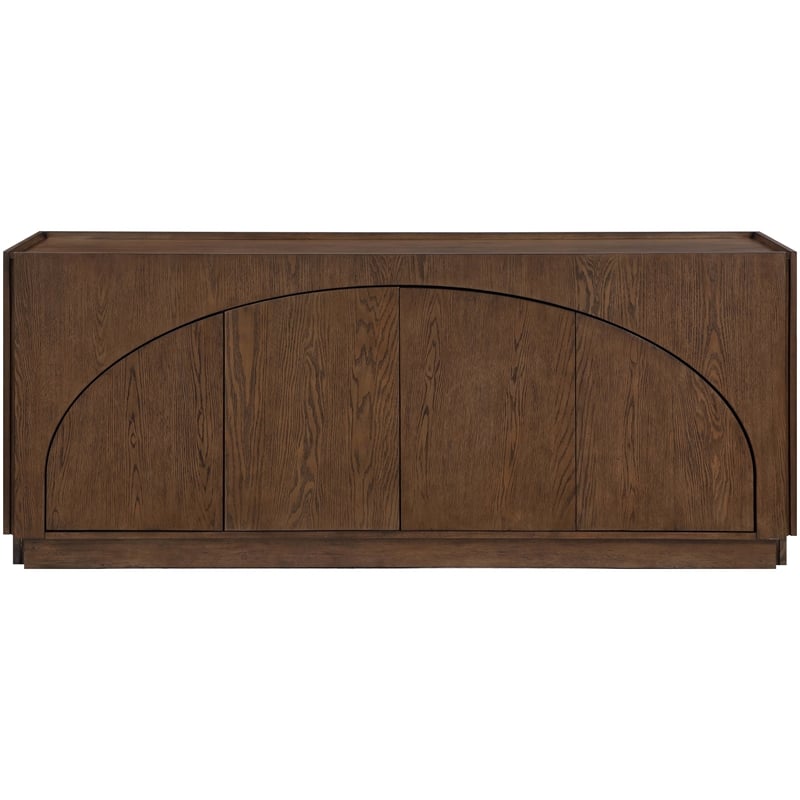 Meridian Furniture Everson Brown Oak Veneer And Solid Wood Sideboard/Buffet