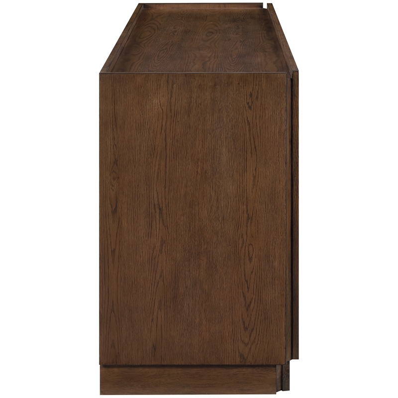 Meridian Furniture Everson Brown Oak Veneer And Solid Wood Sideboard/Buffet