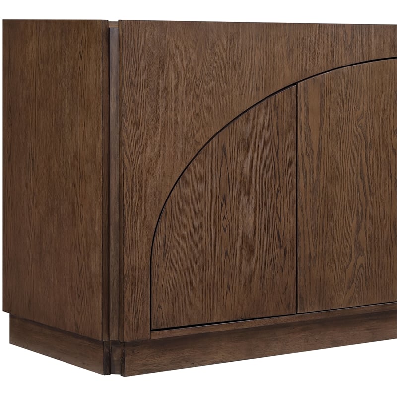 Meridian Furniture Everson Brown Oak Veneer And Solid Wood Sideboard/Buffet