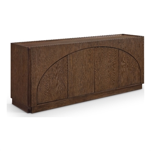 Meridian Furniture Everson Brown Oak Veneer And Solid Wood Sideboard/Buffet
