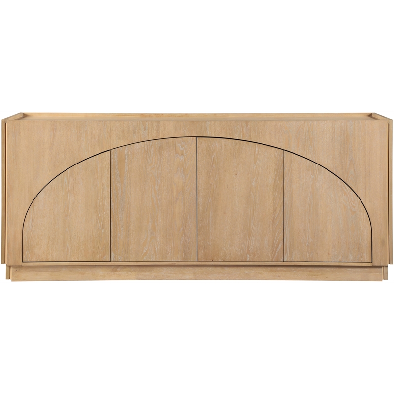 Meridian Furniture Everson Natural Oak Veneer And Solid Wood Sideboard/Buffet
