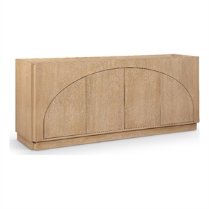 Meridian Furniture Everson Natural Oak Veneer And Solid Wood Sideboard/Buffet