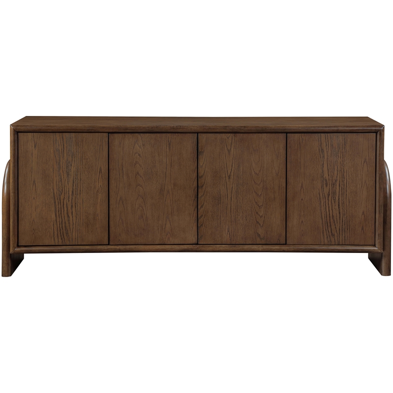 Meridian Furniture Elanor Brown Oak Veneer And Solid Wood Sideboard/Buffet