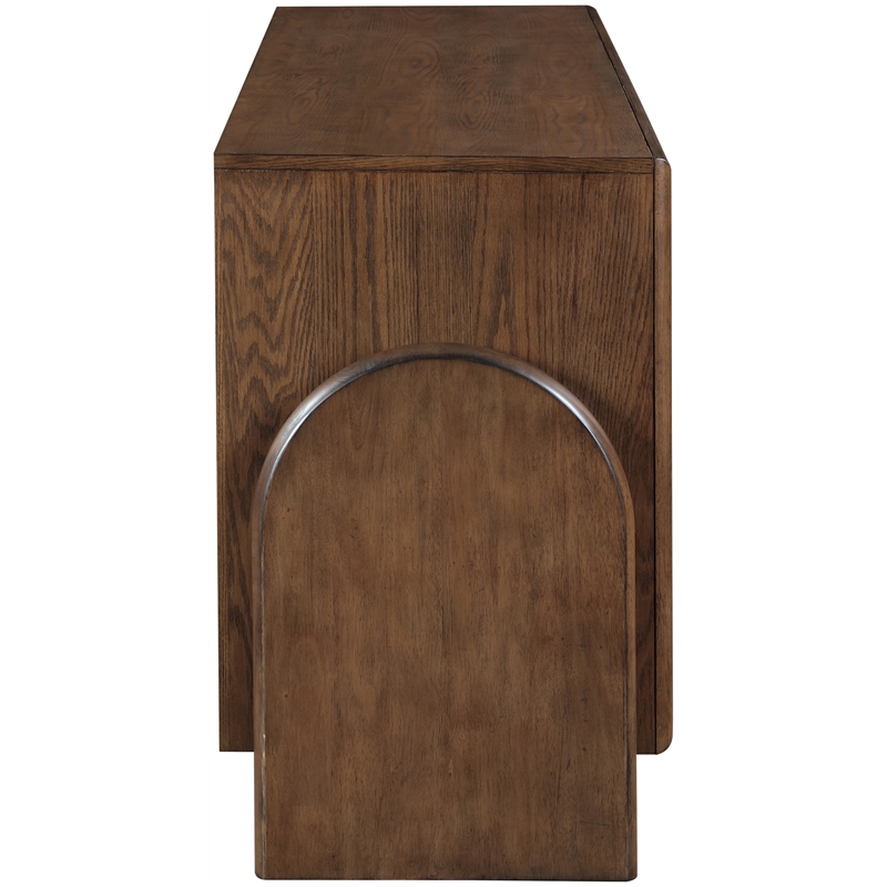 Meridian Furniture Elanor Brown Oak Veneer And Solid Wood Sideboard/Buffet