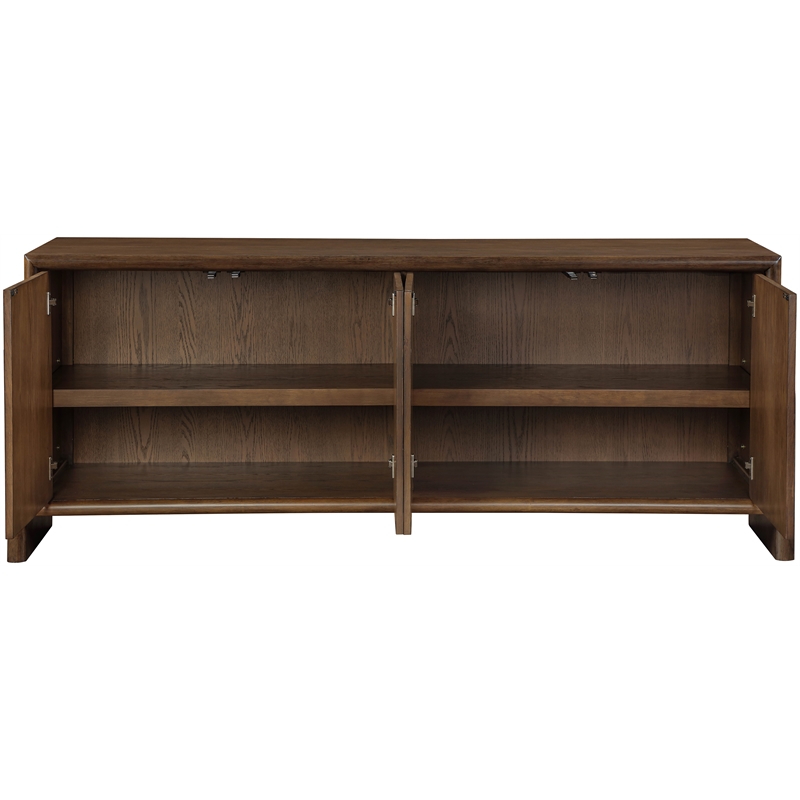 Meridian Furniture Elanor Brown Oak Veneer And Solid Wood Sideboard/Buffet
