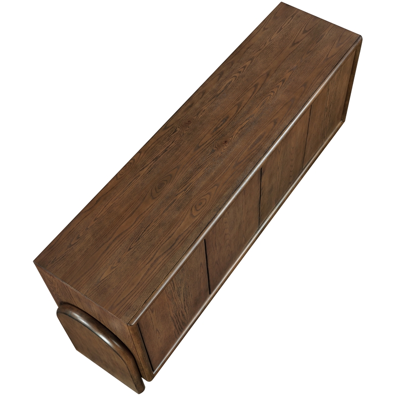 Meridian Furniture Elanor Brown Oak Veneer And Solid Wood Sideboard/Buffet