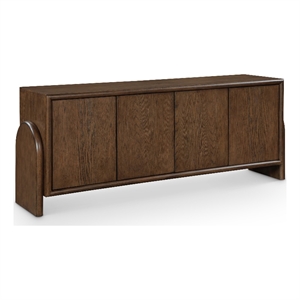 Meridian Furniture Elanor Brown Oak Veneer And Solid Wood Sideboard/Buffet