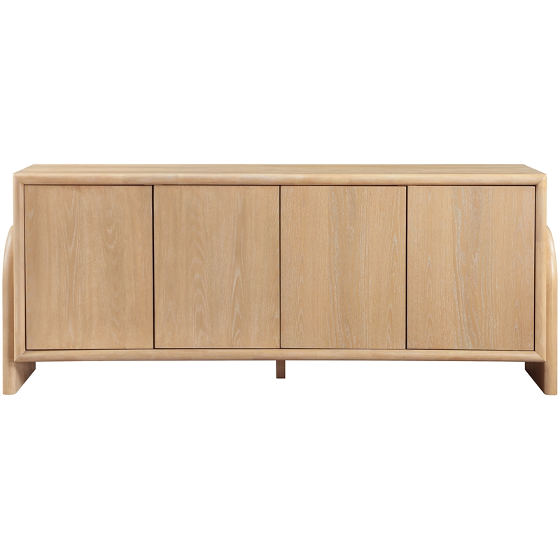 Meridian Furniture Elanor Natural Oak Veneer And Solid Wood Sideboard/Buffet