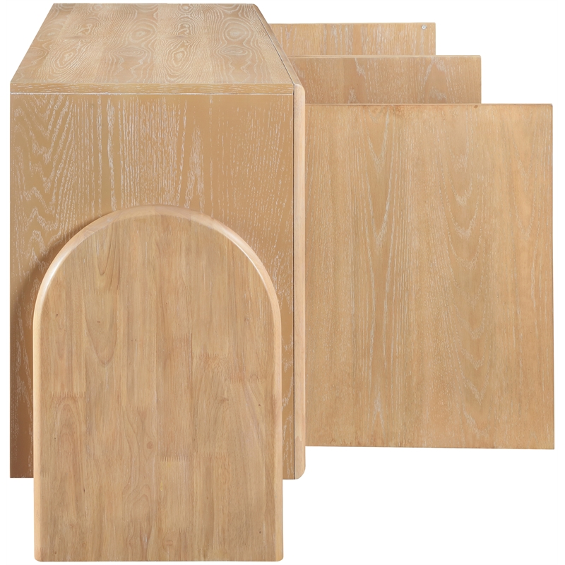 Meridian Furniture Elanor Natural Oak Veneer And Solid Wood Sideboard/Buffet