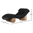 Meridian Furniture Marcella Black Polyester Chaise Lounge