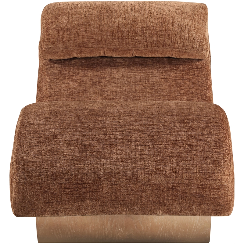 Meridian Furniture Marcella Cognac Polyester Chaise Lounge
