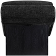 Meridian Furniture Marcella Black Polyester Chaise Lounge