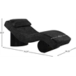 Meridian Furniture Marcella Black Polyester Chaise Lounge