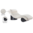 Meridian Furniture Marcella Cream Polyester Chaise Lounge