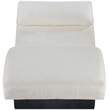 Meridian Furniture Marcella Cream Polyester Chaise Lounge