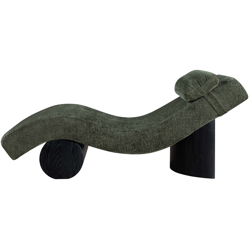 Meridian Furniture Marcella Green Polyester Chaise Lounge
