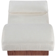 Meridian Furniture Marcella Cream Polyester Chaise Lounge