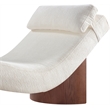 Meridian Furniture Marcella Cream Polyester Chaise Lounge
