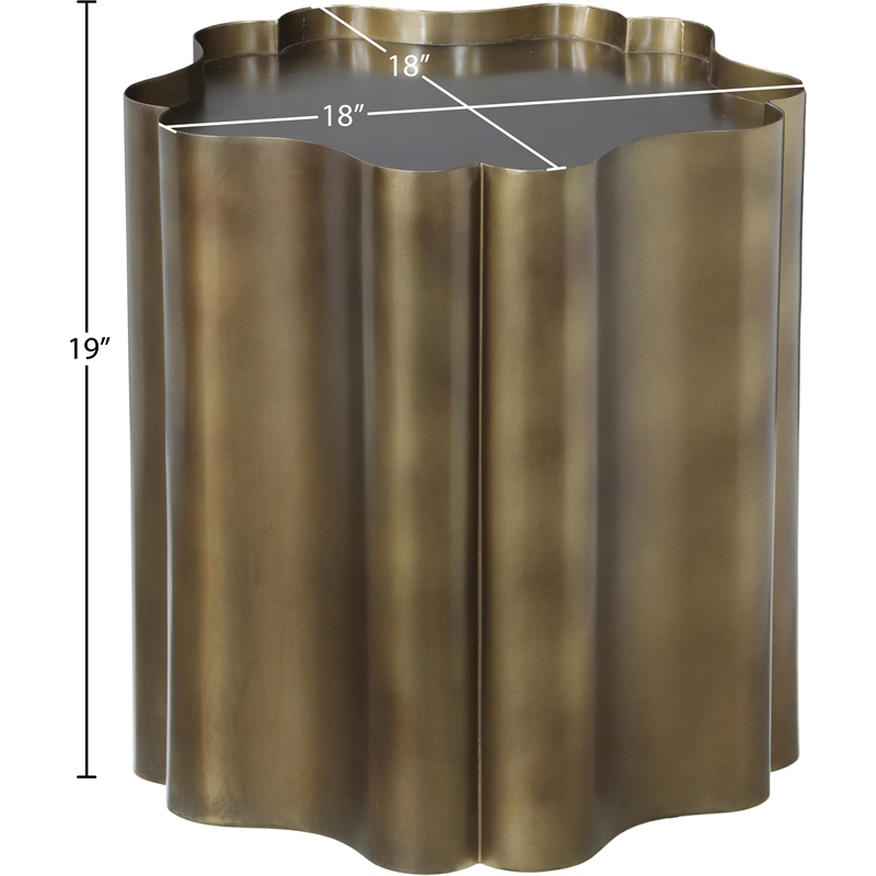 Meridian Furniture Eloise Brass Iron End Table