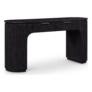 Meridian Furniture Astrid Black Rubberwood Oak Veneer Desk