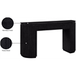 Meridian Furniture Astrid Black Rubberwood Oak Veneer Console Table