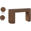 Meridian Furniture Astrid Brown Rubberwood Oak Veneer Console Table