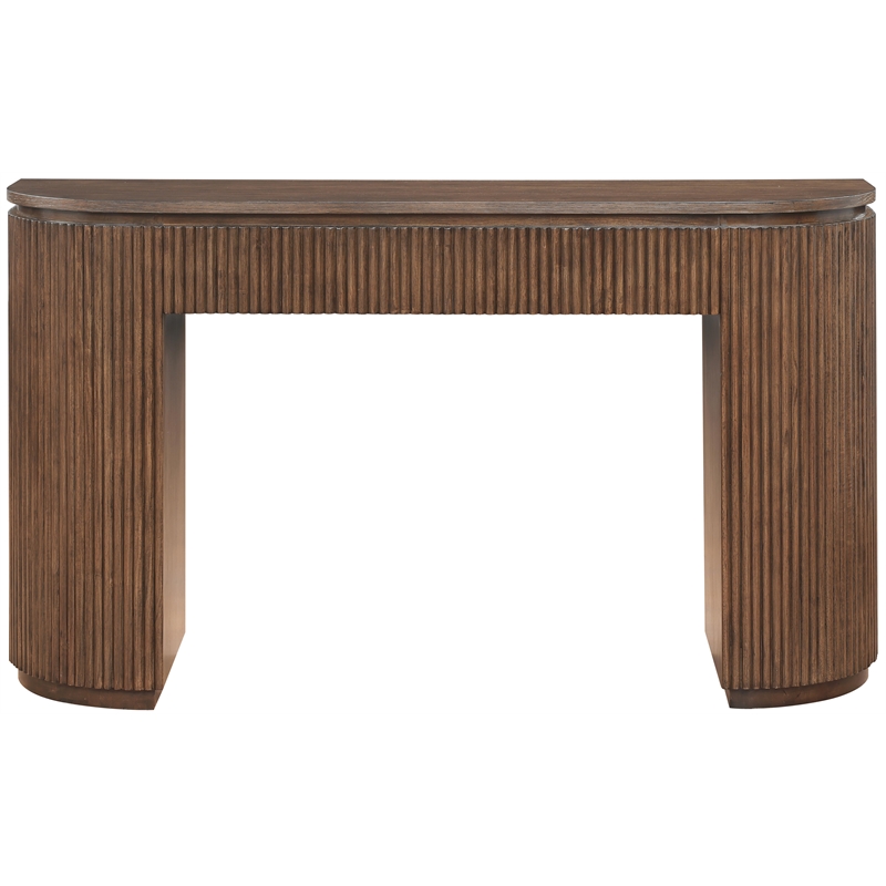 Meridian Furniture Astrid Brown Rubberwood Oak Veneer Console Table