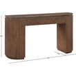 Meridian Furniture Astrid Brown Rubberwood Oak Veneer Console Table